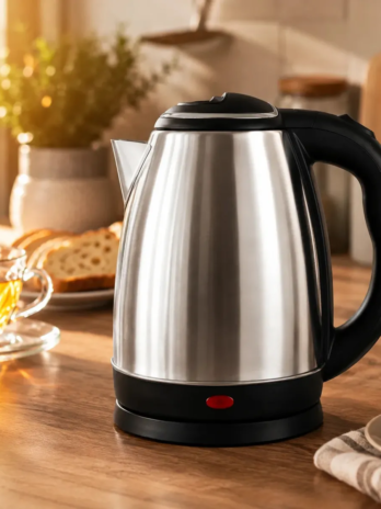 Chaleira Elétrica Inox 1,8L 1500W Aquecimento Rápido Automática